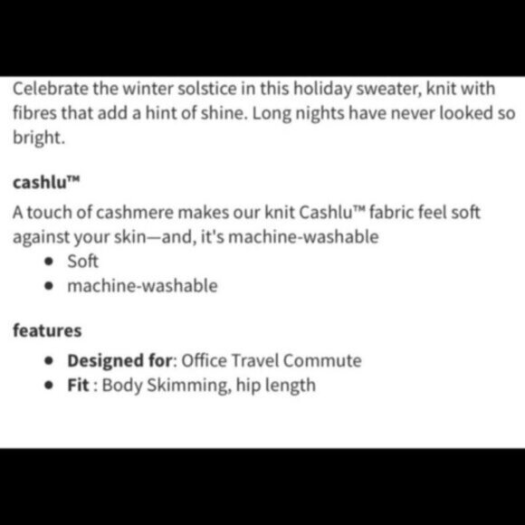 New Lululemon Soft Shine Cashmere Sweater Silver Sz 4 - Picture 5 of 10